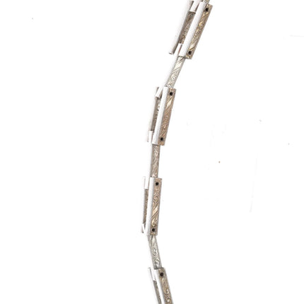 6.25" Period Art Deco sterling link bracelet - Estate Fresh Austin