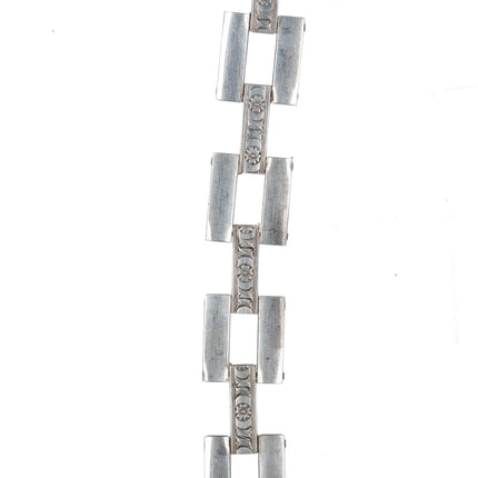 6.25" Period Art Deco sterling link bracelet - Estate Fresh Austin