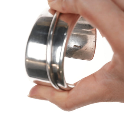 6.25" Ray Scott Navajo Silver modernist cuff bracelet - Estate Fresh Austin