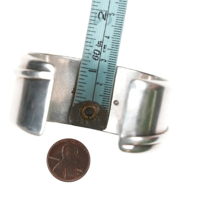 6.25" Ray Scott Navajo Silver modernist cuff bracelet - Estate Fresh Austin