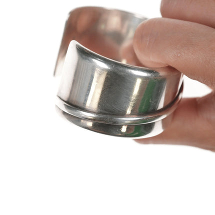 6.25" Ray Scott Navajo Silver modernist cuff bracelet - Estate Fresh Austin