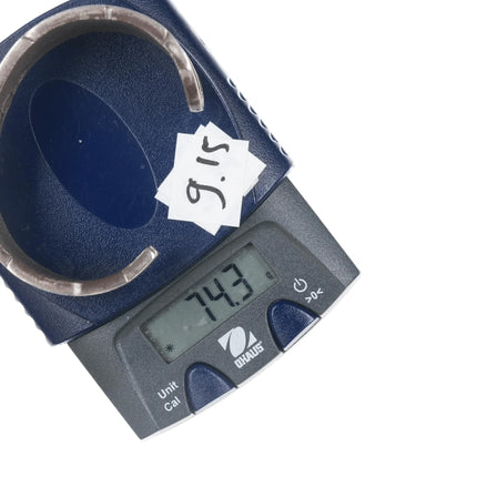 6.25" Ric Charlie Navajo Tufa Cast silver feather cuff bracelet - Estate Fresh Austin