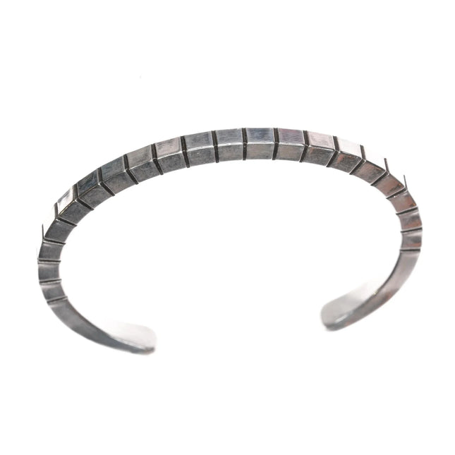 6.25" Roger Skeet Jr Navajo sterling cuff bracelet - Estate Fresh Austin