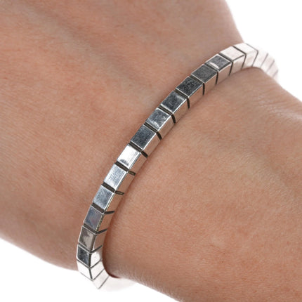 6.25" Roger Skeet Jr Navajo sterling cuff bracelet - Estate Fresh Austin