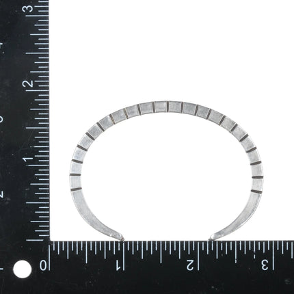 6.25" Roger Skeet Jr Navajo sterling cuff bracelet - Estate Fresh Austin