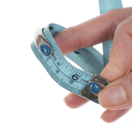 6.25" Russell Sam Navajo Sterling Denim Lapis Cuff Bracelet - Estate Fresh Austin