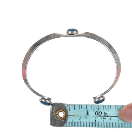 6.25" Russell Sam Navajo Sterling Denim Lapis Cuff Bracelet - Estate Fresh Austin