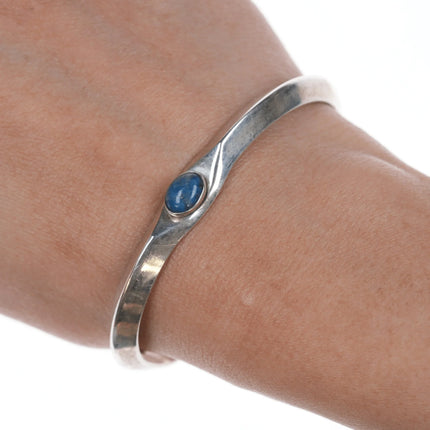 6.25" Russell Sam Navajo Sterling Denim Lapis Cuff Bracelet - Estate Fresh Austin