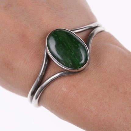 6.25" Sterling Maw Sit Sit/Jade bracelet - Estate Fresh Austin