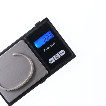 6.25" Sturdy Vintage Native American chiseled silver bracelet - Estate Fresh Austin