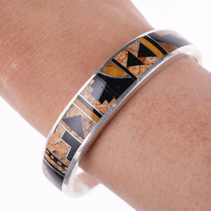 6.25" Supersmith "Native Earth" David Rosales Native American sterling bracelet - Estate Fresh Austin