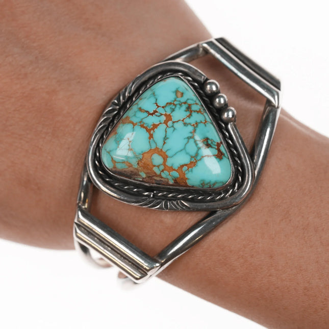 6.25" Tom Willeto Royston turquoise silver cuff bracelet - Estate Fresh Austin