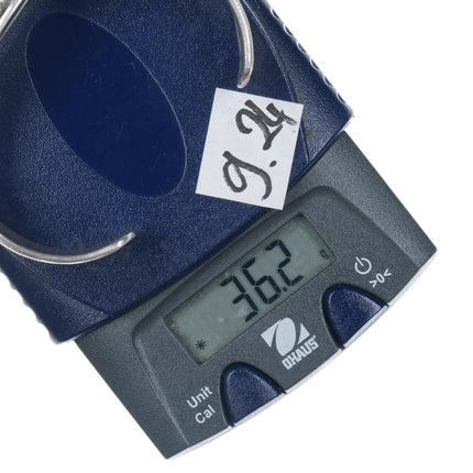 6.25" UITA6 1930's Navajo ingot silver and turquoise cuff bracelet - Estate Fresh Austin