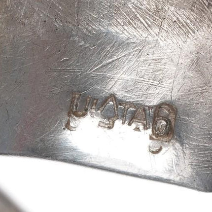 6.25" UITA6 1930's Navajo ingot silver and turquoise cuff bracelet - Estate Fresh Austin