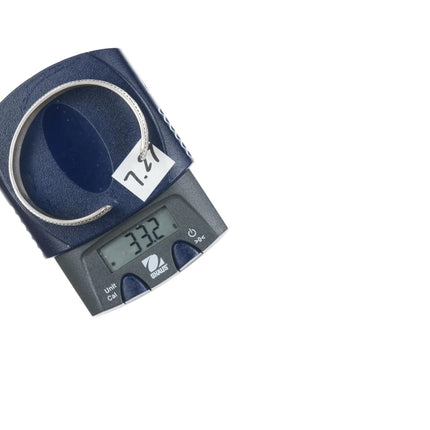 6.25" Vintage Native American hand stamped silver cuff bracelet - Estate Fresh Austin