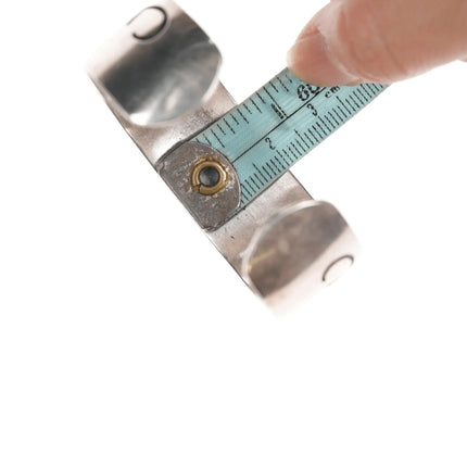 6.25" Vintage Navajo Overlay cuff bracelet sterling silver - Estate Fresh Austin