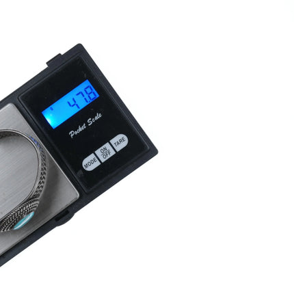 6.25" Vintage Native American Silver and turquoise twisted wire Cuff bracelet - Estate Fresh Austin