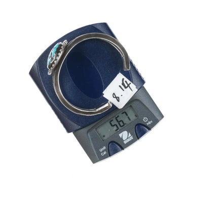 6.25" Vintage Native American sterling and turquoise cuff bracelet - Estate Fresh Austin