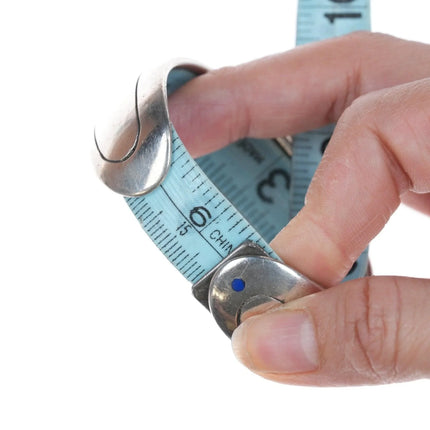 6.25" Vintage Native American sterling channel inlay cuff bracelet - Estate Fresh Austin