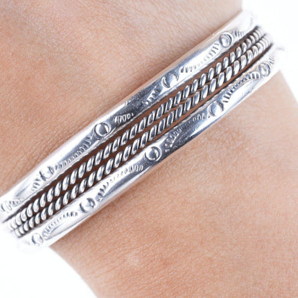 6.25" Vintage Native American sterling cuff bracelet - Estate Fresh Austin