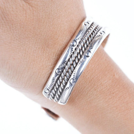 6.25" Vintage Native American sterling cuff bracelet - Estate Fresh Austin