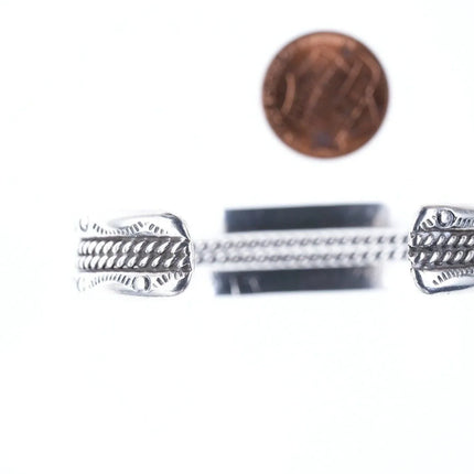 6.25" Vintage Native American sterling cuff bracelet - Estate Fresh Austin