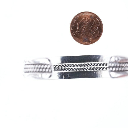 6.25" Vintage Native American sterling cuff bracelet - Estate Fresh Austin