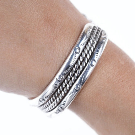 6.25" Vintage Native American sterling cuff bracelet - Estate Fresh Austin