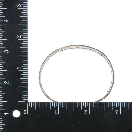 6.25" Vintage Native American Sterling feather cuff bracelet - Estate Fresh Austin