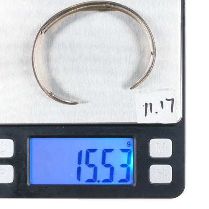 6.25" Vintage Native American Sterling feather cuff bracelet - Estate Fresh Austin