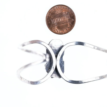 6.25" Vintage Native American Sterling mother of pearl cuff bracelet - Estate Fresh Austin