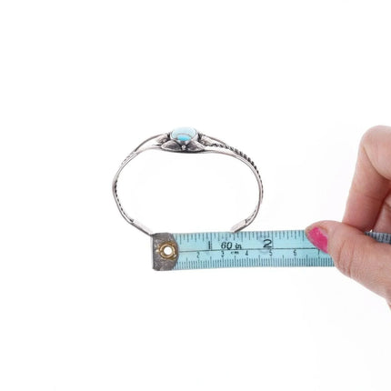 6.25" Vintage Navajo sterling and turquoise bracelet - Estate Fresh Austin