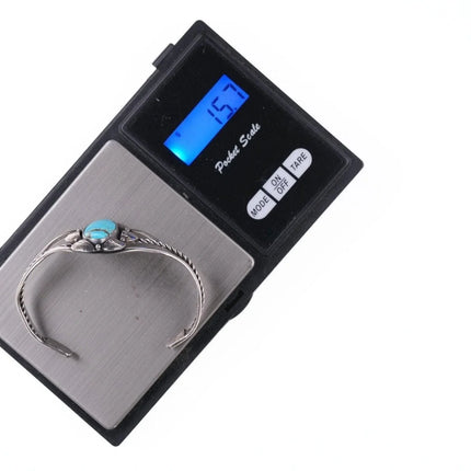 6.25" Vintage Navajo sterling and turquoise bracelet - Estate Fresh Austin