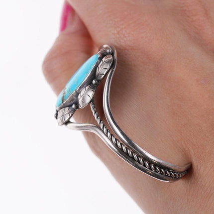 6.25" Vintage Navajo sterling and turquoise bracelet - Estate Fresh Austin