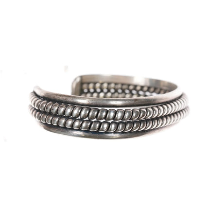 6.25" Vintage Navajo sterling twisted wire cuff bracelet - Estate Fresh Austin