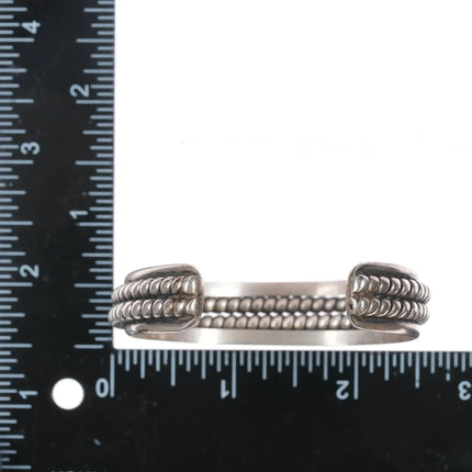 6.25" Vintage Navajo sterling twisted wire cuff bracelet - Estate Fresh Austin
