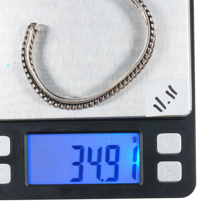 6.25" Vintage Navajo sterling twisted wire cuff bracelet - Estate Fresh Austin