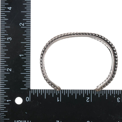 6.25" Vintage Navajo sterling twisted wire cuff bracelet - Estate Fresh Austin