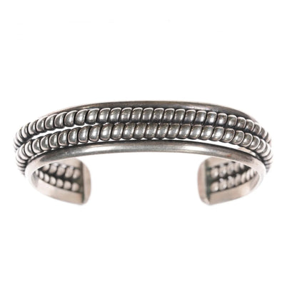6.25" Vintage Navajo sterling twisted wire cuff bracelet - Estate Fresh Austin