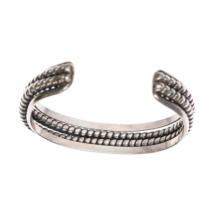 6.25" Vintage Navajo sterling twisted wire cuff bracelet - Estate Fresh Austin