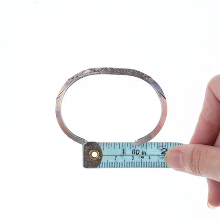 6.25" Vintage Navajo Thick Stamped bracelet - Estate Fresh Austin