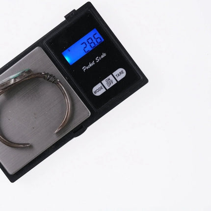 6.25" Vintage Southwestern sterling and turquoise bracelet u - Estate Fresh Austin