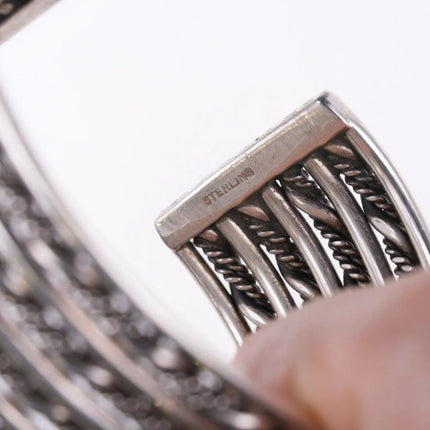 6.25" Vintage Southwestern sterling twisted wire bracelet - Estate Fresh Austin