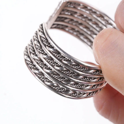 6.25" Vintage Southwestern sterling twisted wire bracelet - Estate Fresh Austin