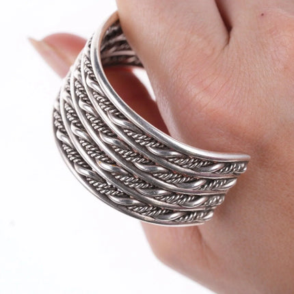 6.25" Vintage Southwestern sterling twisted wire bracelet - Estate Fresh Austin