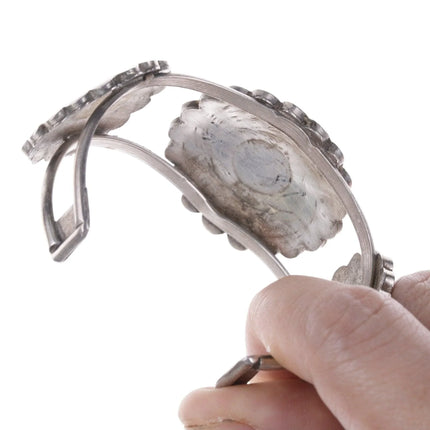 6.25" Vintage Zuni Silver Multi-Stone Channel inlay bracelet - Estate Fresh Austin