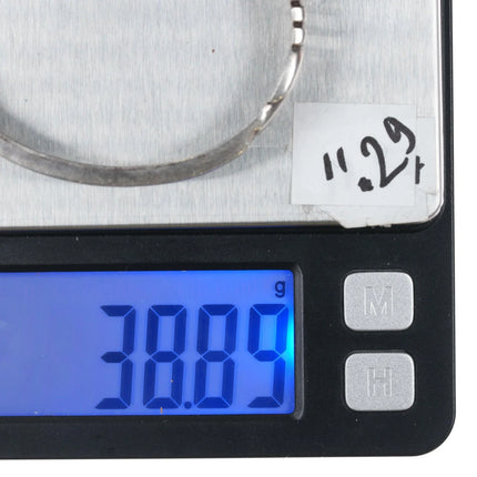 6.25" Vintage Zuni Sterling flush inlay turquoise cuff bracelet - Estate Fresh Austin