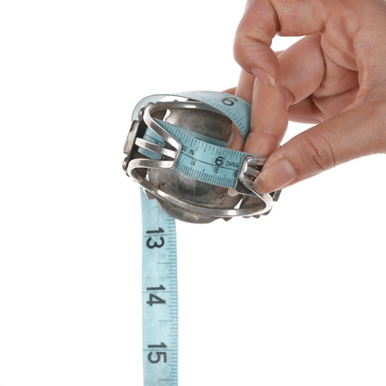 6.25" Vintage Zuni Sterling MOP, turquoise, and jet cuff bracelet - Estate Fresh Austin