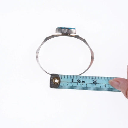 6.25" Will Denetdale Navajo sterling and turquoise bracelet - Estate Fresh Austin