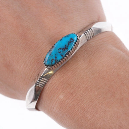 6.25" Will Denetdale Navajo sterling and turquoise bracelet - Estate Fresh Austin